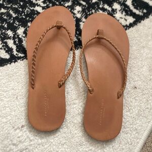 AE leather flip flops
